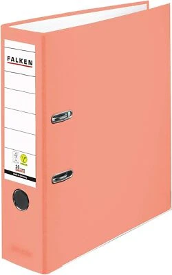 Original Falken PP Color Kunststoff Ordner 8 cm breit DIN A4 Lachs Ringordner