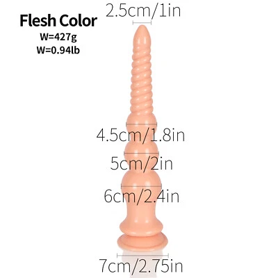 Silicone Dildo Anal Beads Plug Dilator Anus Vagina Stimulate G-spot Sucker - Image 1 of 4