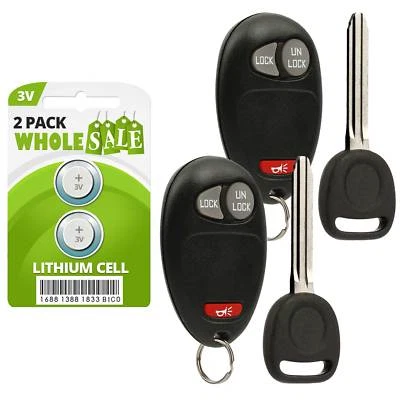2 Replacement For 04 05 06 07 08 09 10 11 12 Chevy Colorado Key + Fob Remote Foto 1 de 4