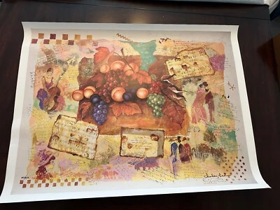 Charles Lee  "Grapes and Poetry" limited edition lithograph unframed - Image 1 of 2