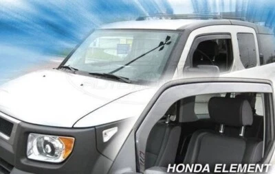Wind Deflectors In Channel For Honda Element 2003-2011 Sun Visors Rain Guard - Image 1 of 4