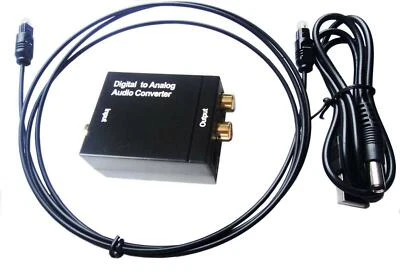 3.5mm Optical Coaxial Toslink Digital to Analog Audio Converter Coaxial RCA L/R - Image 1 of 4