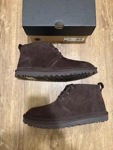 Size 11 BRAND NEW UGG Neumel Suede Men's Boots - Dark Brown Dusted Coco - Picture 1 of 6