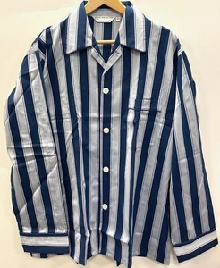 Pyjama homme Savile Collection par Derek Rose, Royal Navy/gris rayures, taille 42 (L) - Photo 1/2