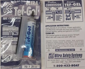 TG-1 20 cc Syringe Ultra Tef-Gel Corrosion Eliminator And Anti-Seize Lubrican - Imagen 1 de 5
