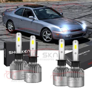 4x H1 For Honda Prelude 1997-2000 2001 LED Headlight High Low Beam 6000K Bulbs - Foto 1 di 12