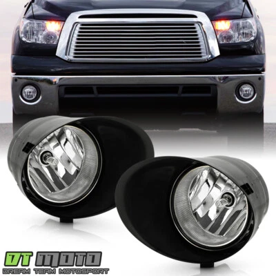 with Switch+For 2007-2013 Toyota Tundra Bumper Fog Lights Lamps+Cover Left+Right - Image 1 of 4