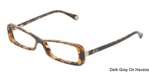 D&G DD 1227 Womens Havana Rectangle Eyeglasses Size 49 - Picture 1 of 1