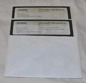 MICROSOFT MS-DOS 5  OS INSTALLATION 5.25" 2  DISK SET - Picture 1 of 1