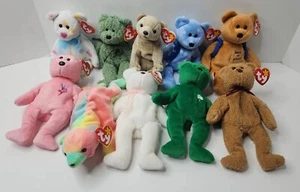 Ty Beanie Babies - Lot of 10 - All Bears [Lot #6] - Picture 1 of 21