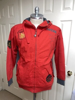 Лот 29 Premium носить мужской красный куртка полный молнии куртка с капюшоном Sz 2XL - Изображение 1 из 4