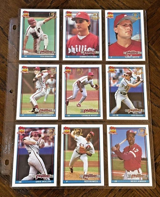 1991 Topps Baseball Desert Shield Philadelphia Phillies conjunto completo de equipo ¡casi nuevo/como nuevo! Foto 1 de 4