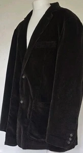 M&S Men's Jacket XL Brown Corduroy Blazer Sports Coat Country Hunting Racing - Picture 1 of 7