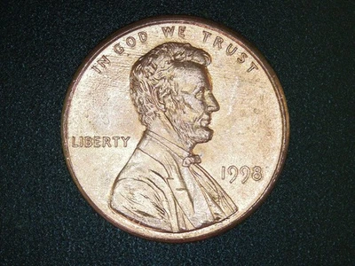 1998-P Lincoln Cent WIDE AM Variety FS-901 • Raw BU Circulated • Rare Error - Image 1 of 3