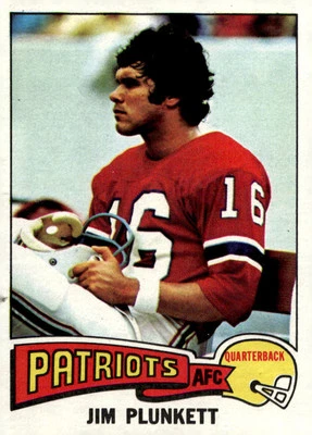 1975 Topps #321 Jim Plunkett New England Patriots NR-MINT PACK FRESH! - Image 1 of 2