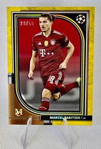 2021-22 Topps Museum Collection UCL Gold SSP 29/50 Marcel Sabitzer 28 Munchen 🔥 - Picture 1 of 2