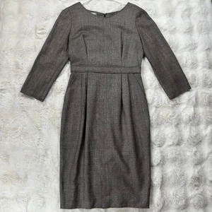 Armani Collezioni Dress Women's Size 6 Virgin Wool Tweed Luxury Designer - Picture 1 of 14