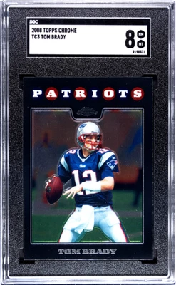 2008 Topps Chrome #TC3 Tom Brady SGC 8 - Image 1 of 2
