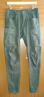 Crosshatch Mens Green Cotton Blend Cargos Size 30L (B18) - Image 1 of 4