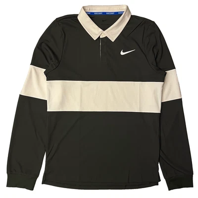 Nike Slam Dri-Fit ADV Long Sleeve Polo Tennis Shirt IB8141 Green (Men’s Medium) - Image 1 of 4
