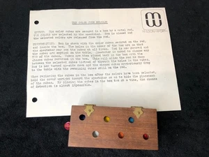 Vintage Milson Worth “Color Cube” Magic Trick Walnut Box - RARE - Picture 1 of 4