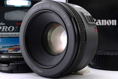 Canon EF 50mm F/1.8 STM Lens Near Mint Boxed From Japan #6398 - Image 1 of 4