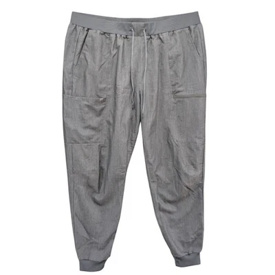 Pantalones de chándal Fabletics para mujer gris con cordón cremallera bolsillo talla 2X Foto 1 de 4