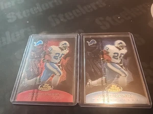 BARRY SANDERS TEAM FINEST 1999 AZUL Y ROJO/CON REVESTIMIENTO 22/500 Y 688/1500 EBAY RARO - Imagen 1 de 6