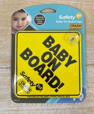 Letrero de ventana Safety 1er bebé a bordo NUEVO Foto 1 de 4