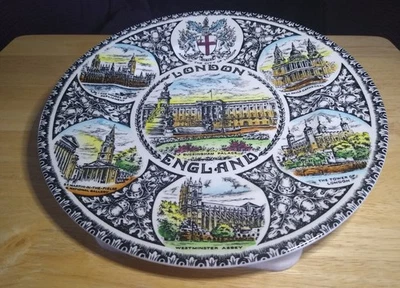 Wood and Sons "London and England" plate - Color Version - Made in England - Image 1 of 4