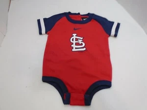 ST. Louis  Cardinals One Piece Boys Size 3-6 Months Nike 100% Cotton red Short - Picture 1 of 4