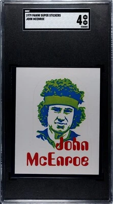 1979 Panini Super Stickers John McEnroe Rookie Card RC SGC 4 MUITO BOM ESTADO-EX - Imagem 1 de 2