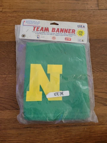 Notre Dame Vintage Made in USA Team Banner 3' x 5' - Free Ship Cover