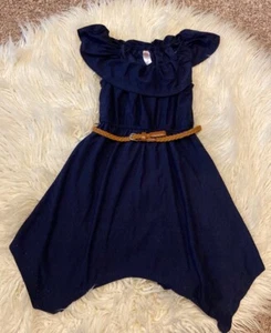 Girls size 6 Justice navy lace style dress - Picture 1 of 3