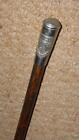 Antikes Militär Clifton College Offizier Training Corps Swagger Stick silber Top