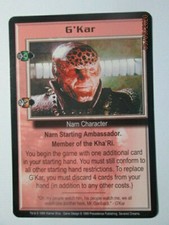 1999 BABYLON 5 CCG - SEVERED DREAMS - RARE CARD - G'KAR