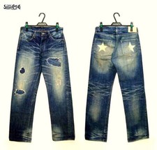 Toyo Enterprise Sugar Cane 902 Repair Denim Jeans Star W39cm/L81cm JAPAN