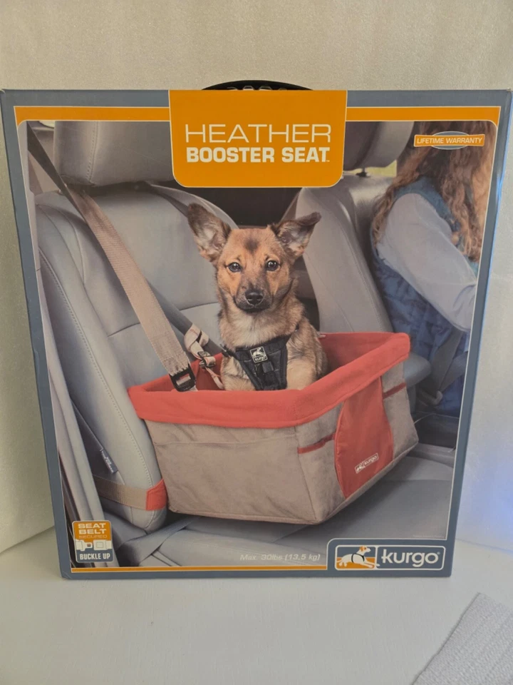 NUEVO con caja asiento elevador para perros brezo de Kurgo caqui/naranja, tiene capacidad para 30# Foto 1 de 1