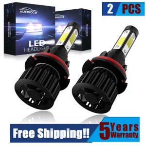 2x 9004 HB1 LED Headlight Bulbs High Low Beam Kit Super Bright 1000000LM 10000K - Picture 1 of 16