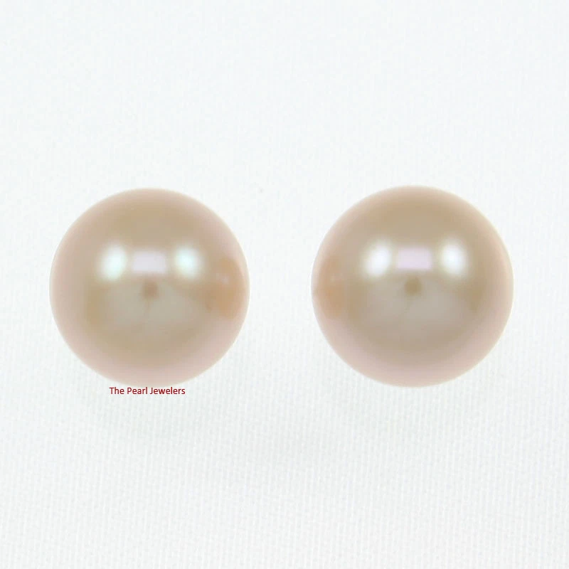 AAA 9–9.5 mm High Luster Lavender Cultured Pearl Stud Earrings - Image 1 of 4