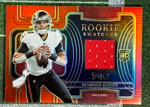 Desmond Ridder Rookie Swatches Falcons Red Prizm 2022 Select FB #RSW-4 Patch RC - Picture 1 of 2