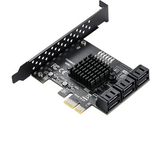 PCE6SAT-A02 PCIe SATA 3.0 Card, PCI E to 6 Port SATA 3.0 Expansion Card - Afbeelding 1 van 4