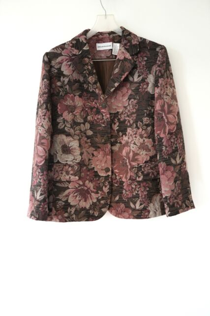 Alfred Dunner Women Size 12 Grannycore Patchwork Geometric Floral Quilted  Jacket