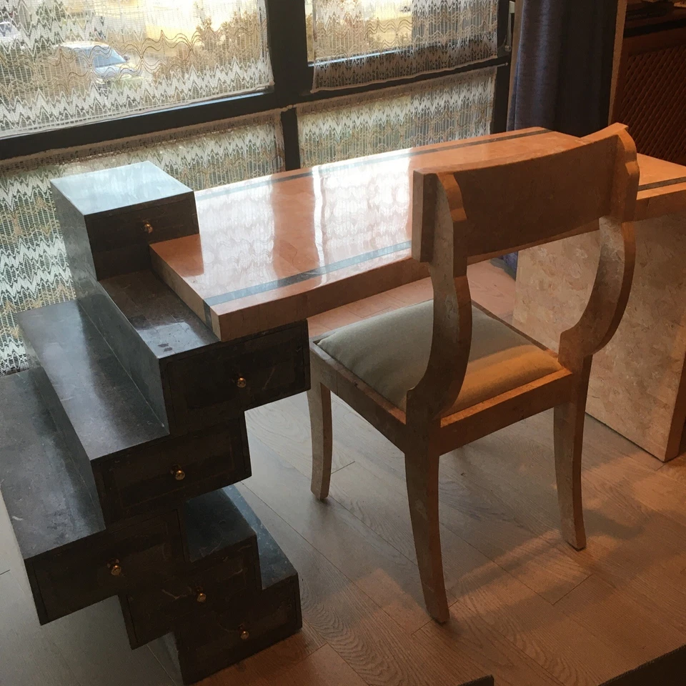 Schreibtisch Marmor, sehr schwer, länge circa 1,50 m, Breite 60 cm, Höhe 76 cm - Bild 1 von 4