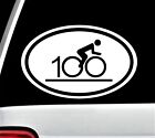100 Mile Bike Race Decal Sticker Oval Fitness Club Triathalon Exercise Art B1136