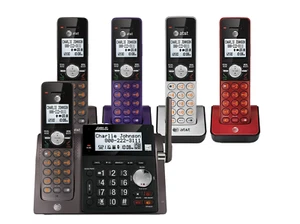 NEW AT&T DECT 6.0 DESIGNER 5 Cordless Telephone Phone Set With Talking Caller ID - Picture 1 of 1