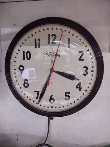 Vintage Telechron 14" Bakelite Industrial Wall Clock Cover