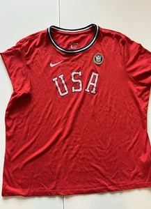 Damen Nike USA Olympia Kurzarm T-Shirt - Rot - XXL - Bild 1 von 4