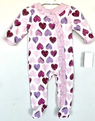 Footie e tiara coração Bebe bebê babado 3-6 meses varejo $29.50 preço $19.50 - Imagem 1 de 4