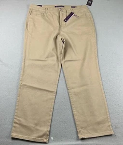 Gloria Vanderbilt Jeans Women 16W Beige Denim Amanda Original Tapered NWT - Picture 1 of 12